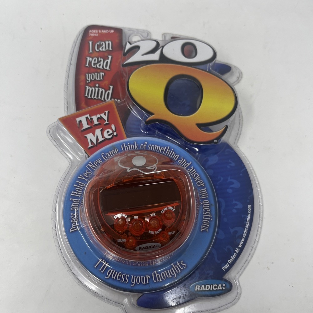 NEW Vintage Radica Games 20Q Electronic Twenty Questions Game Orange 2003 Retro